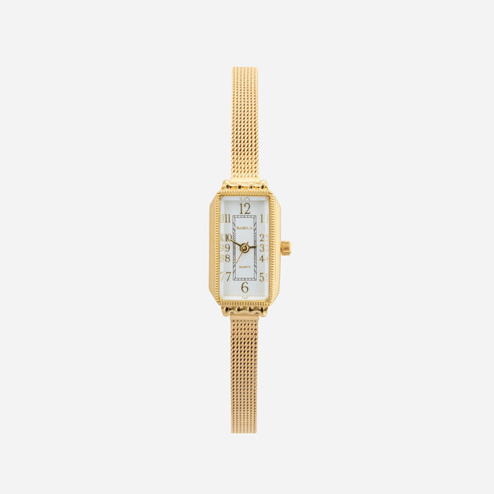 Phila™ | Montre Élégante avec Bracelet Texturé en Or