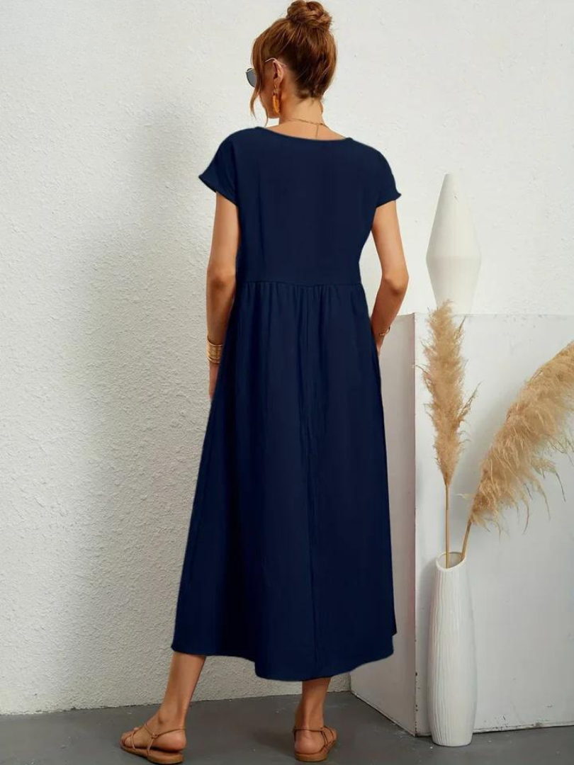 Giulia™ | Robe Essentielle Élégante en Coton et Lin