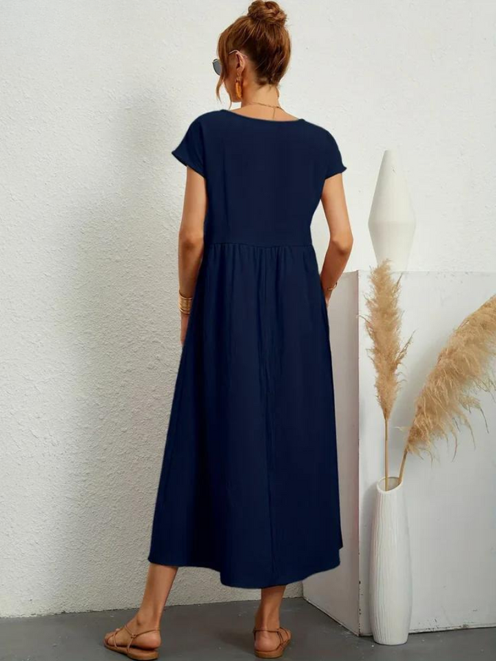 Giulia™ | Robe Essentielle Élégante en Coton et Lin