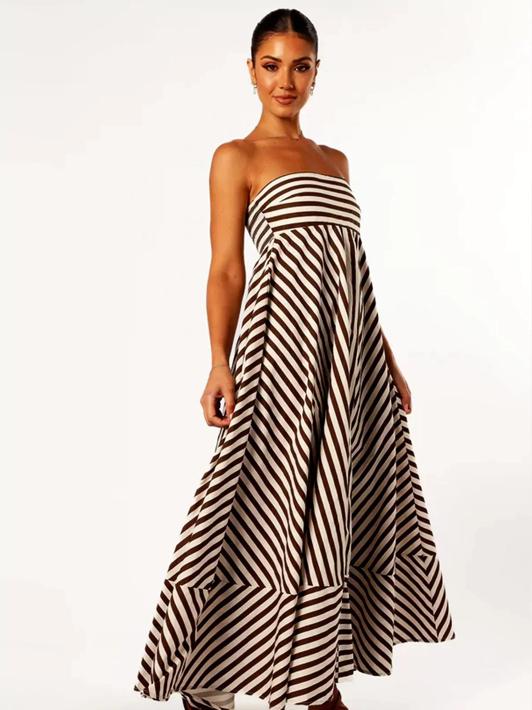Indie™ | Robe Maxi Froncée avec Détail Élégant au Dos