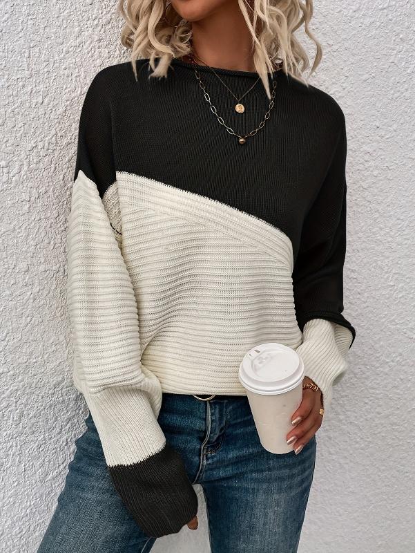 Oranyth™ | Sweater en maille bicolore élégante