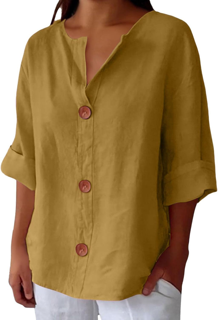 Loria™ | Blouse Décontractée Élégante