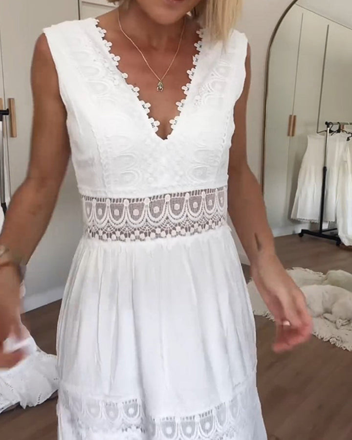 Matilde™ | Robe en dentelle avec décolleté en V (quasi épuisé)