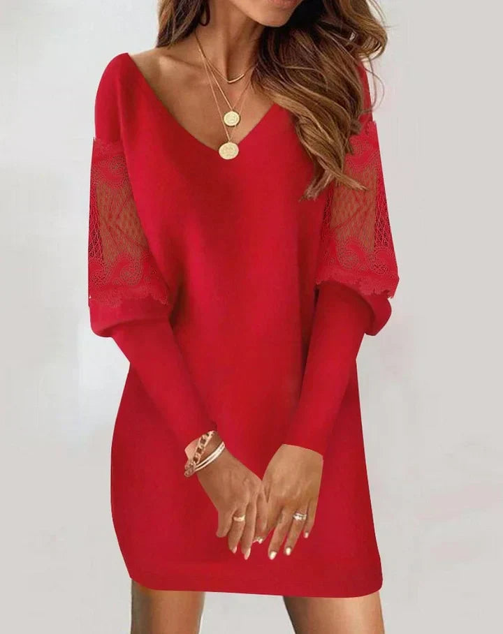 Myrov™ | Robe patchwork élégante à manches longues