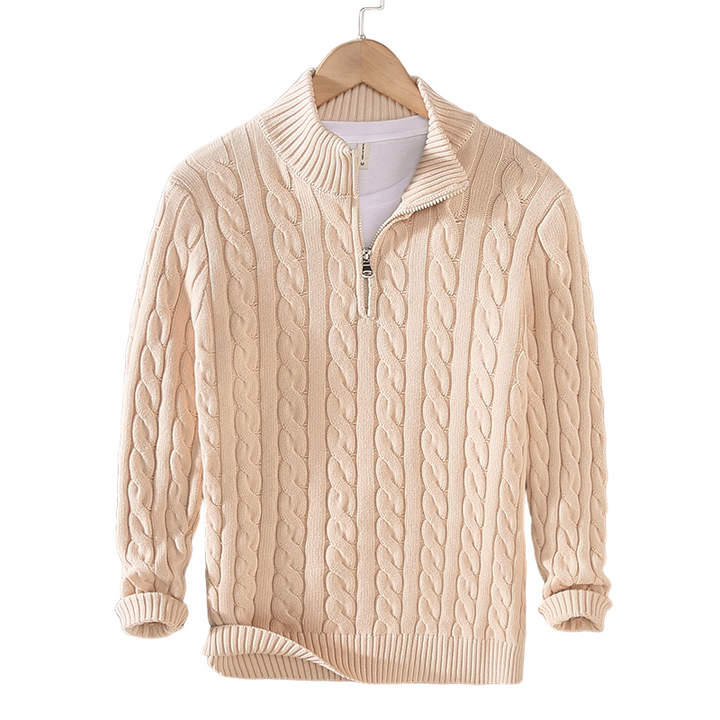 Lorentis™ | Pull en tricot de luxe avec fermeture éclair moderne