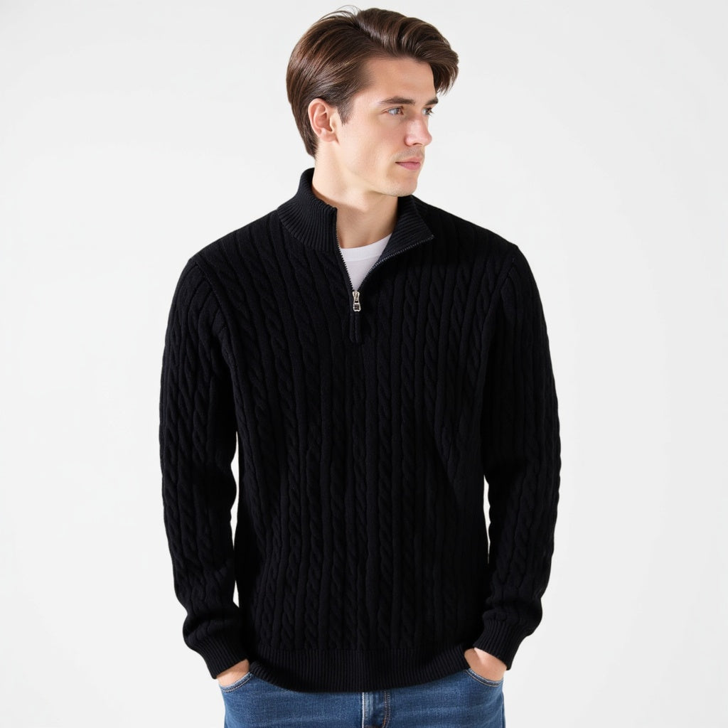 Lorentis™ | Pull en tricot de luxe avec fermeture éclair moderne