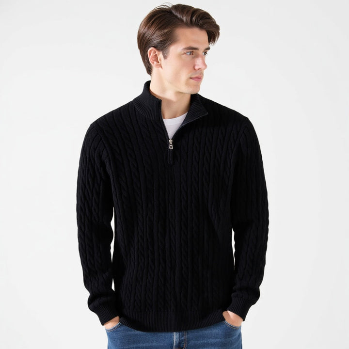 Lorentis™ | Pull en tricot de luxe avec fermeture éclair moderne