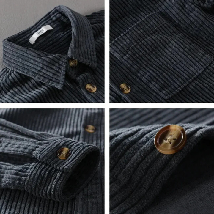 Astrixis™ | Chemise Décontractée en Velours Côtelé avec Poche