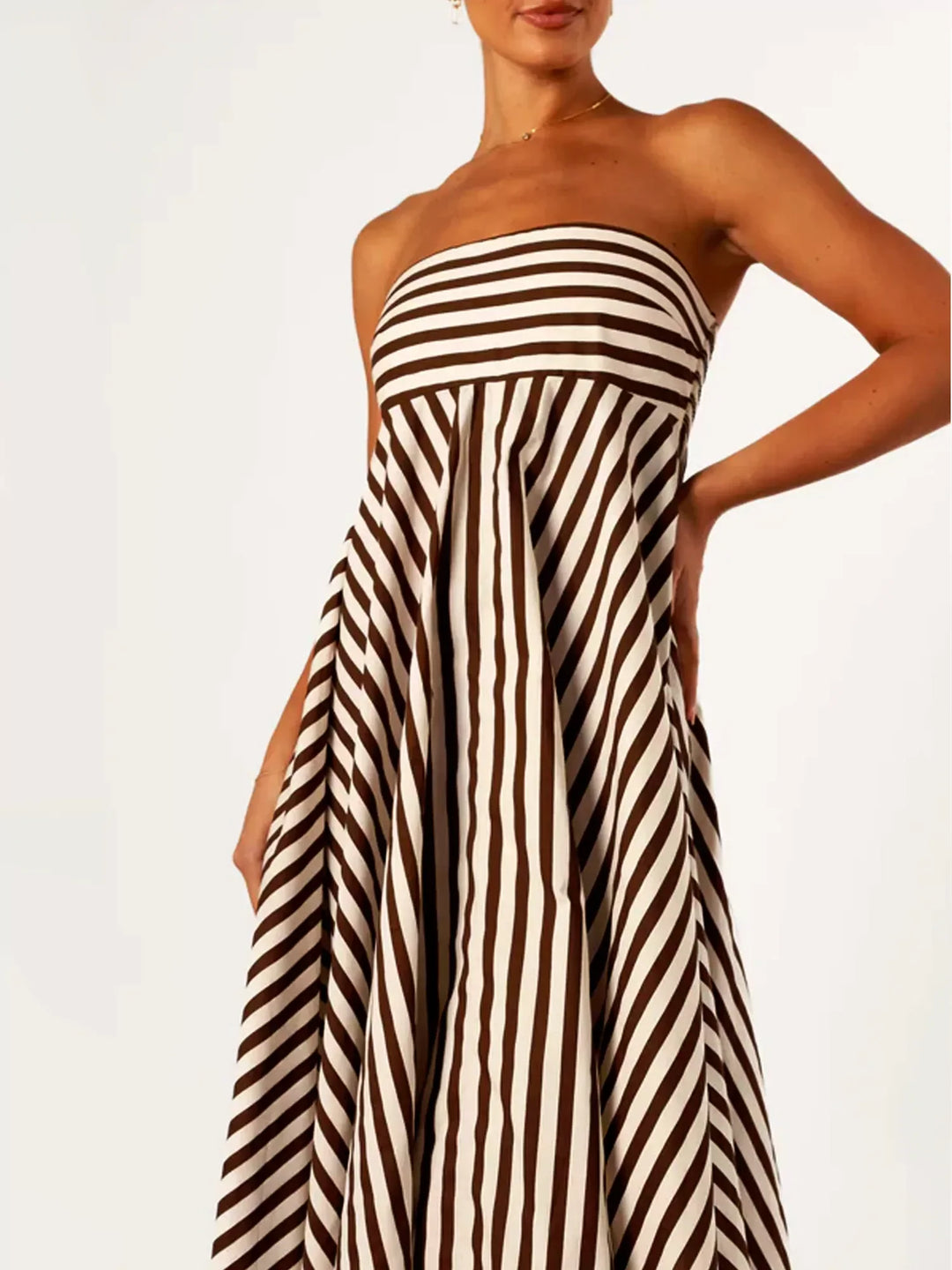 Indie™ | Robe Maxi Froncée avec Détail Élégant au Dos