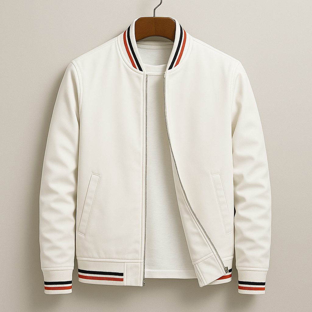 Monsieur™ | Blouson Bomber Élégant à Rayures Sportives