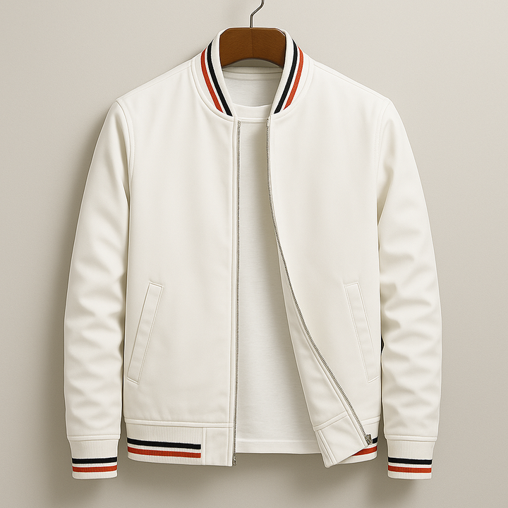 Monsieur™ | Blouson Bomber Élégant à Rayures Sportives