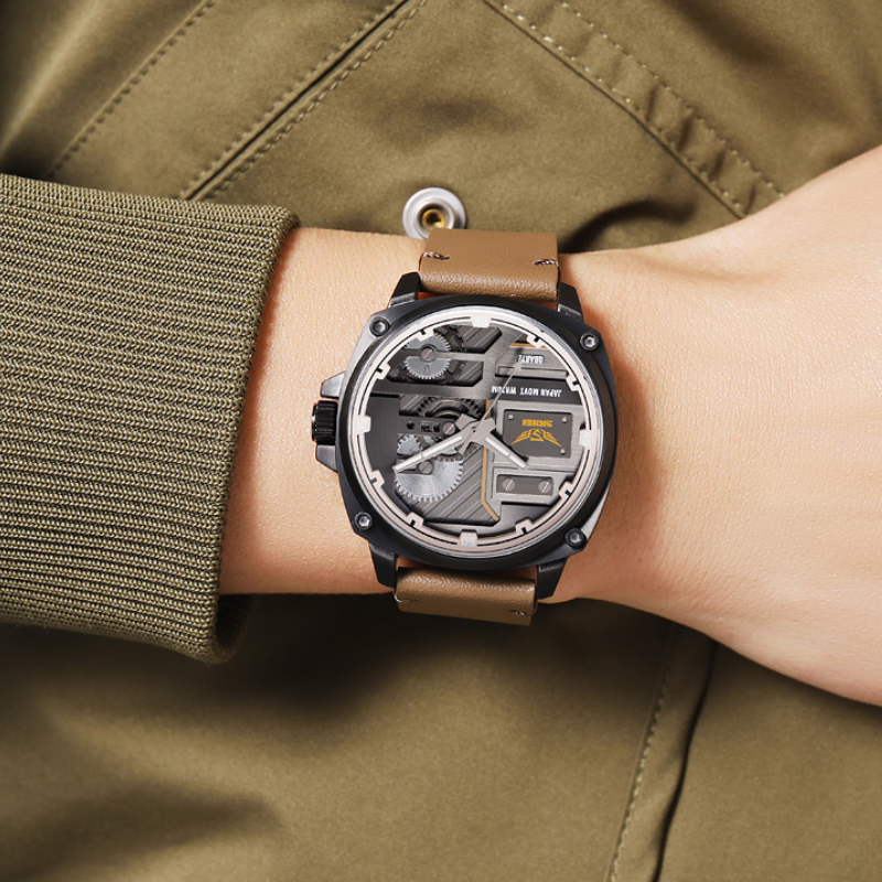 Montre Homme en Cuir Quartz™ - Olsen & Olsen