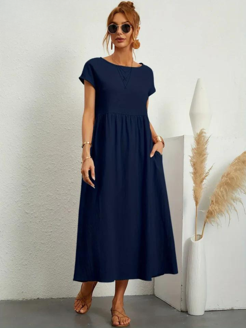 Giulia™ | Robe Essentielle Élégante en Coton et Lin