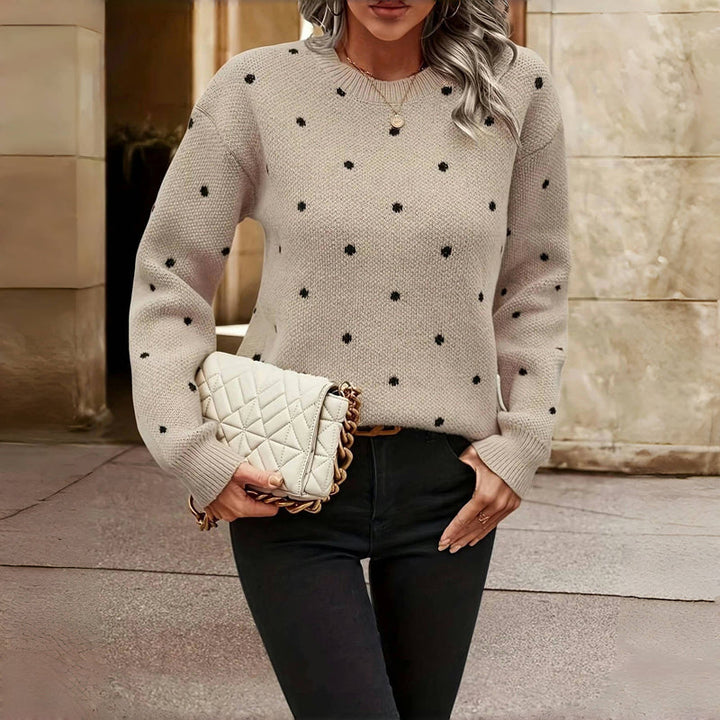 Zyara™ | Chic Pull Tricoté à Pois