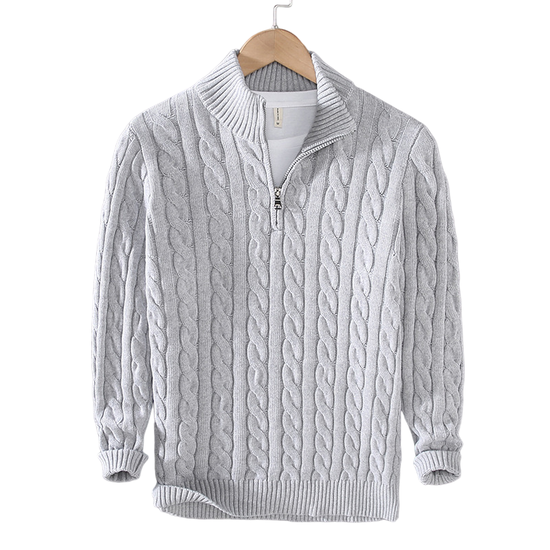 Lorentis™ | Pull en tricot de luxe avec fermeture éclair moderne