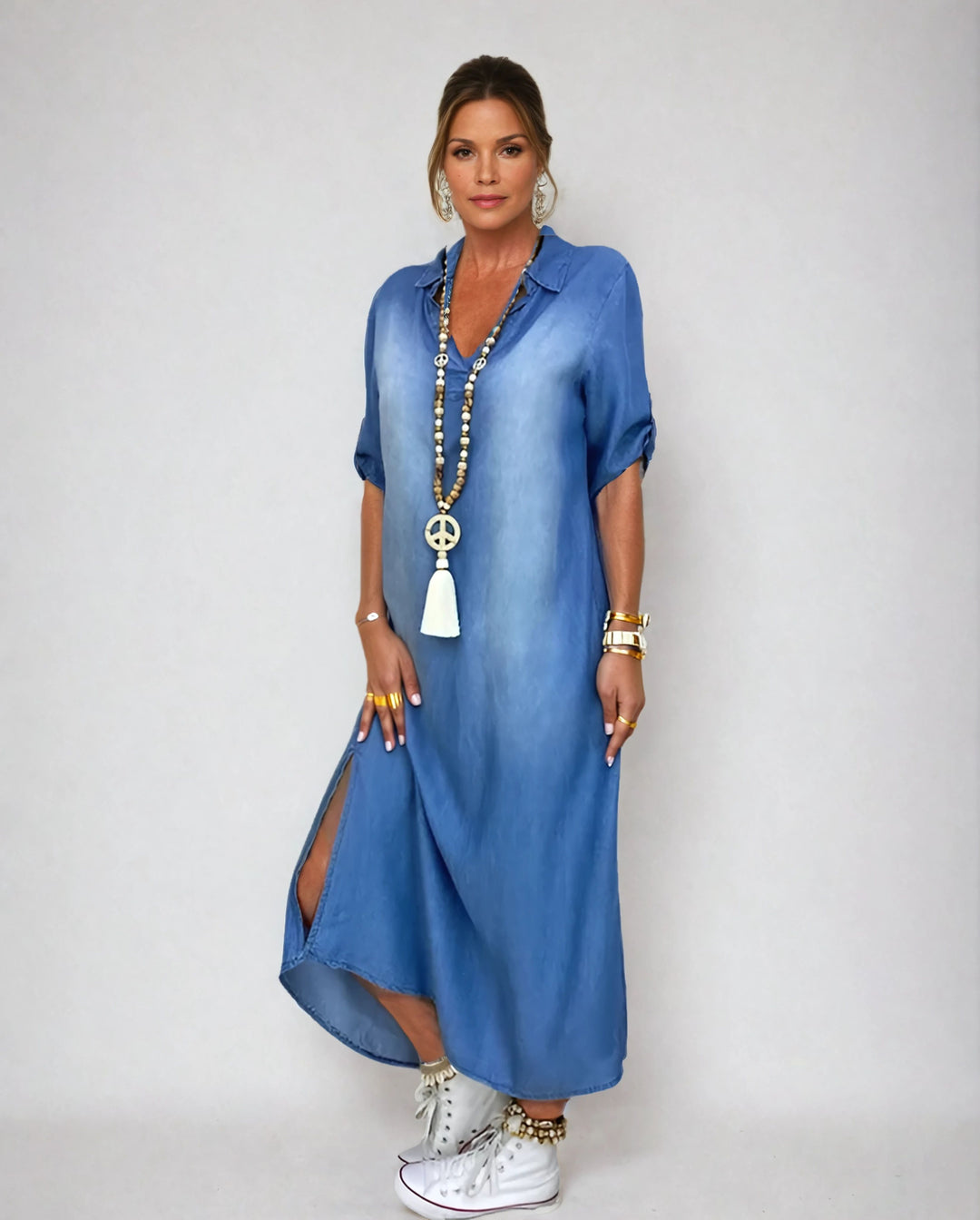 Levias™ | Robe longue en jean