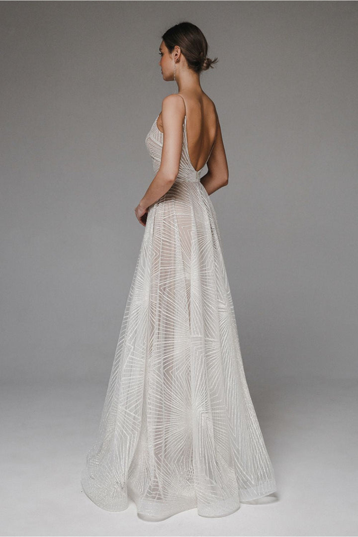Xyros™ | Robe Midi Élégante à Sequins Géométriques