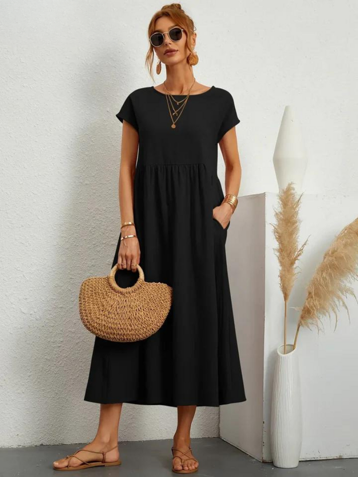 Giulia™ | Robe Essentielle Élégante en Coton et Lin