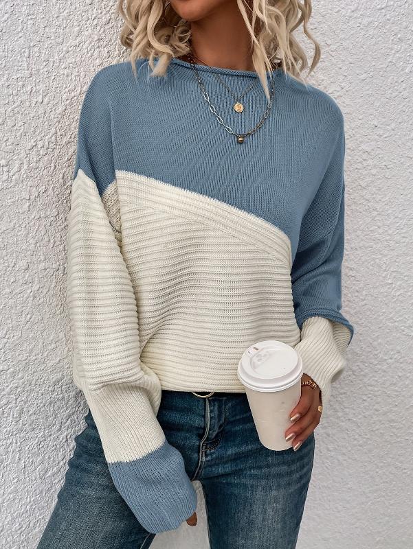 Oranyth™ | Sweater en maille bicolore élégante