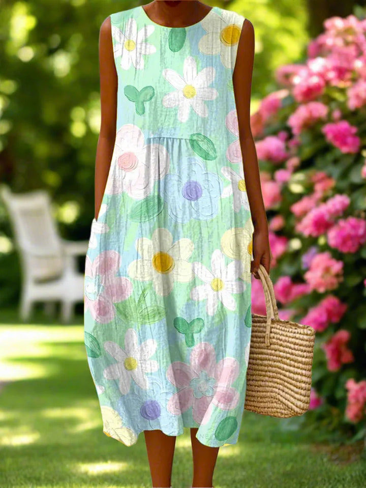 Brenna™ | Robe Midi Florale Vibrante