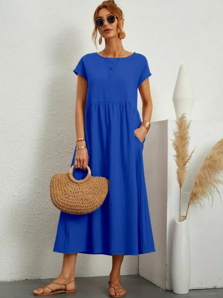 Giulia™ | Robe Essentielle Élégante en Coton et Lin