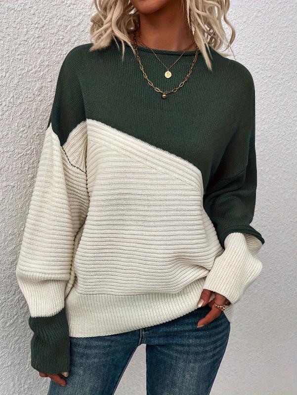 Oranyth™ | Sweater en maille bicolore élégante
