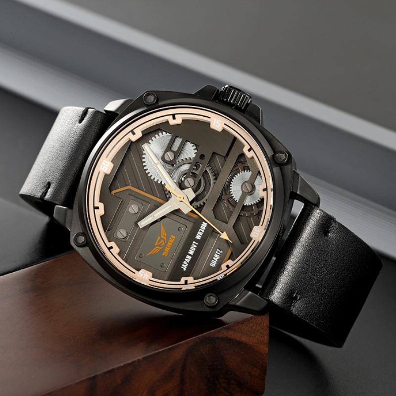 Montre Homme en Cuir Quartz™ - Olsen & Olsen
