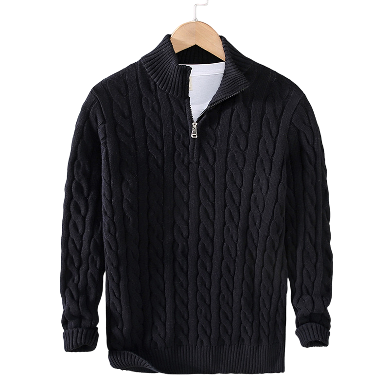 Lorentis™ | Pull en tricot de luxe avec fermeture éclair moderne