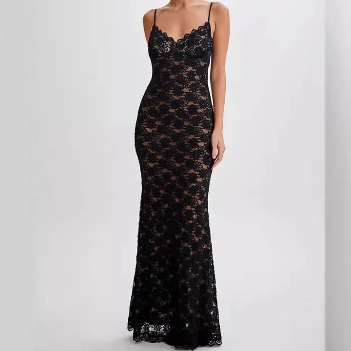 Noa™ | Robe Élegante en Dentelle Noire