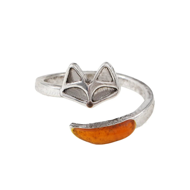 Bague Vintage en Argent 925 avec Motif de Renard – Fenya