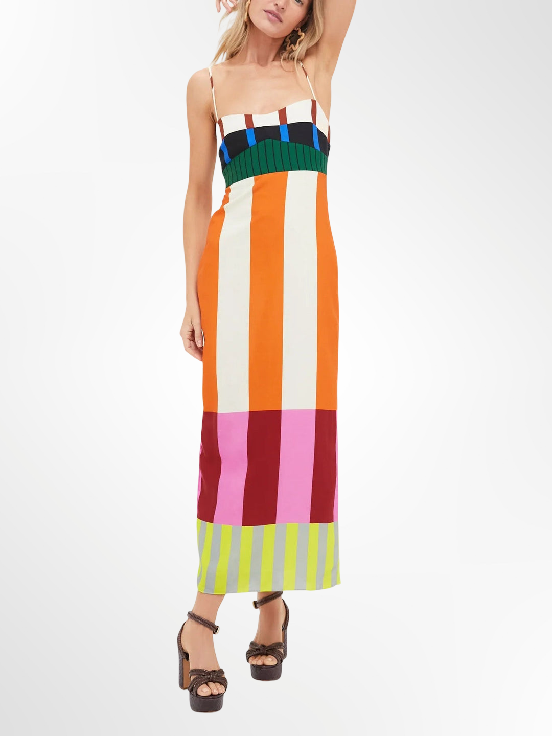 Elsa - Robe longue multicolore