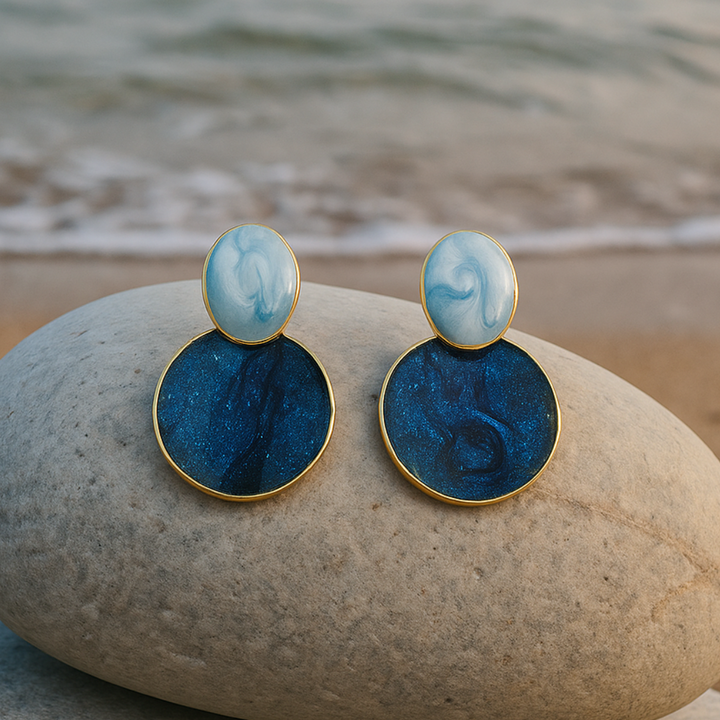 Eliara | Boucles d'oreilles ciel et fond marin