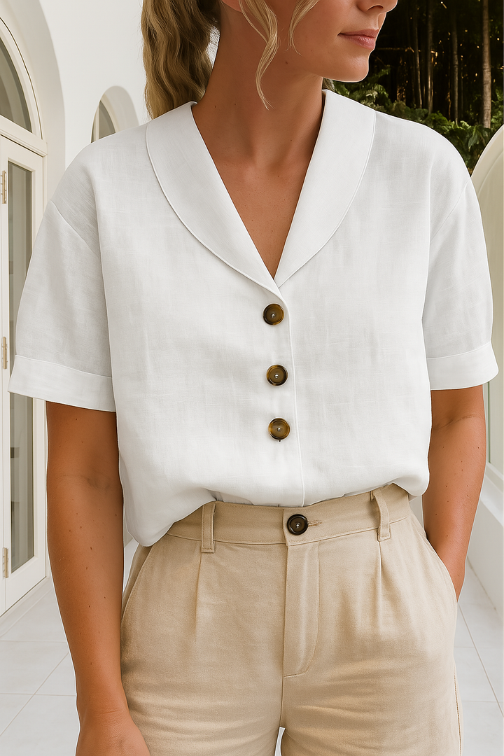 Christin™ | Blouse d'Été Chic avec Décolleté Élégant