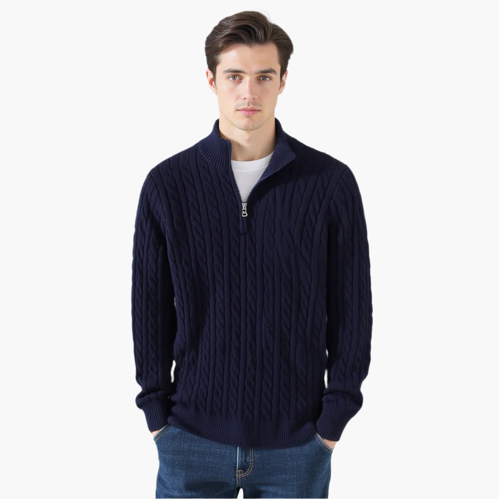 Lorentis™ | Pull en tricot de luxe avec fermeture éclair moderne