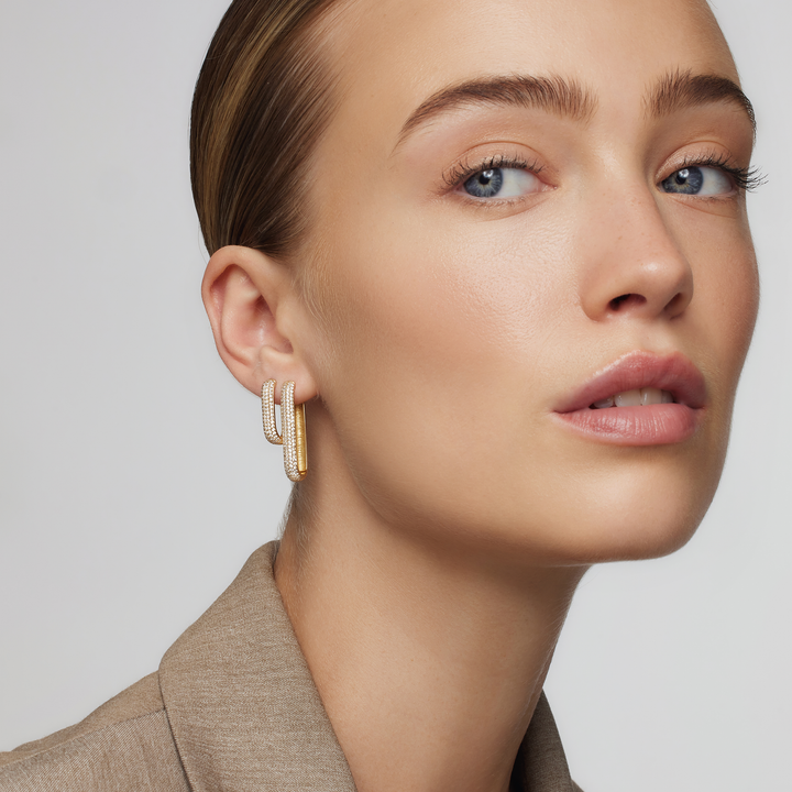 Boucles d'oreilles Icon Pavé