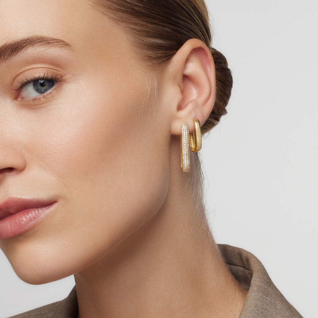 Boucles d'Oreilles Pavé Grande Icône