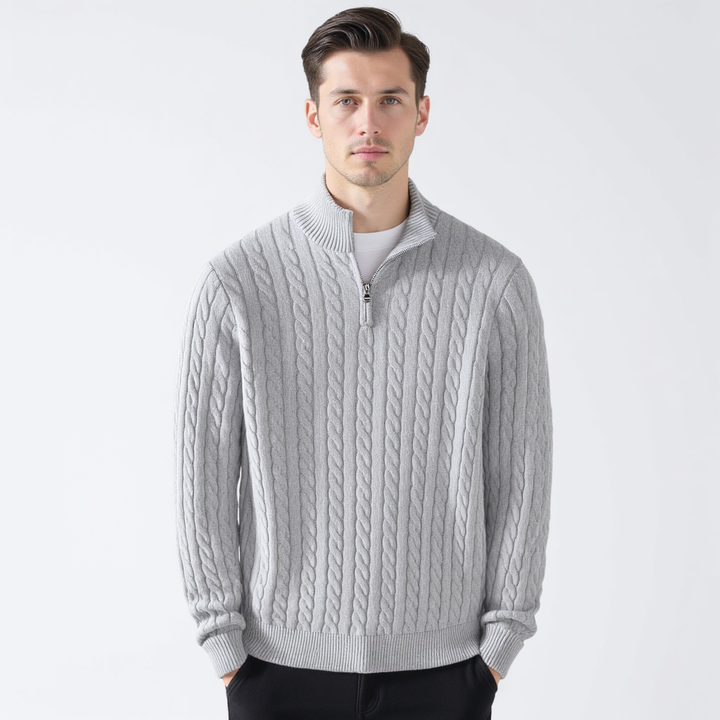 Lorentis™ | Pull en tricot de luxe avec fermeture éclair moderne