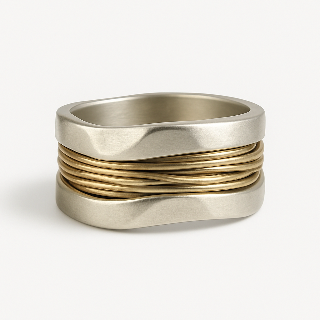Bague en Fils d'Or Argenté