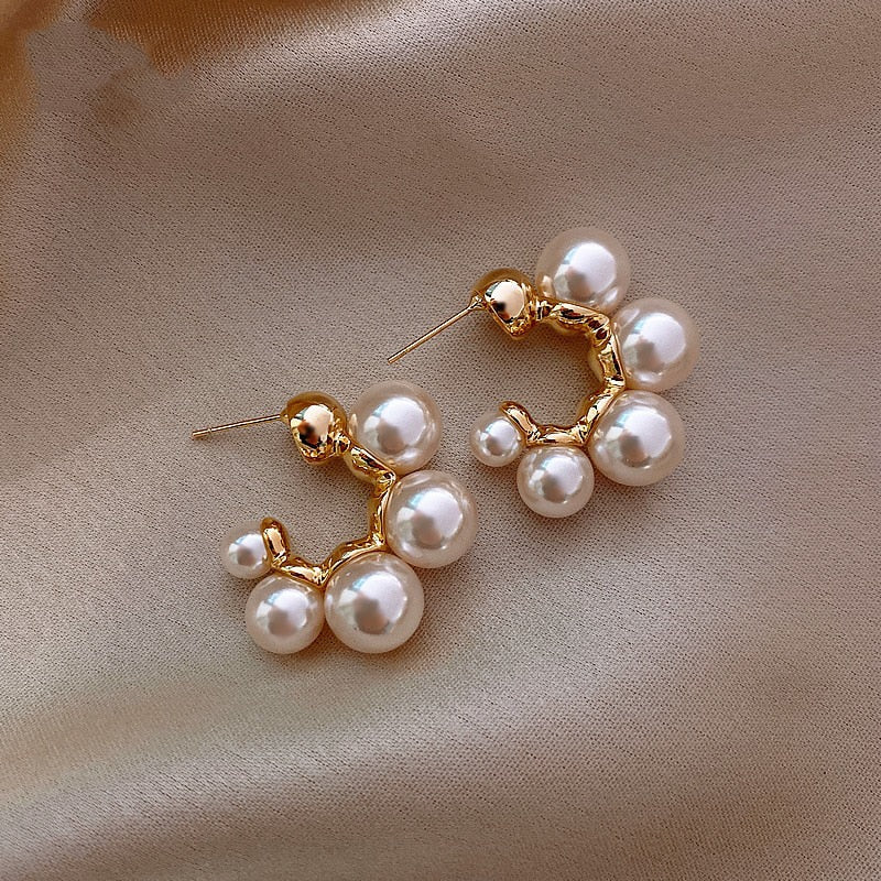 Boucles d'oreilles en perles élégantes