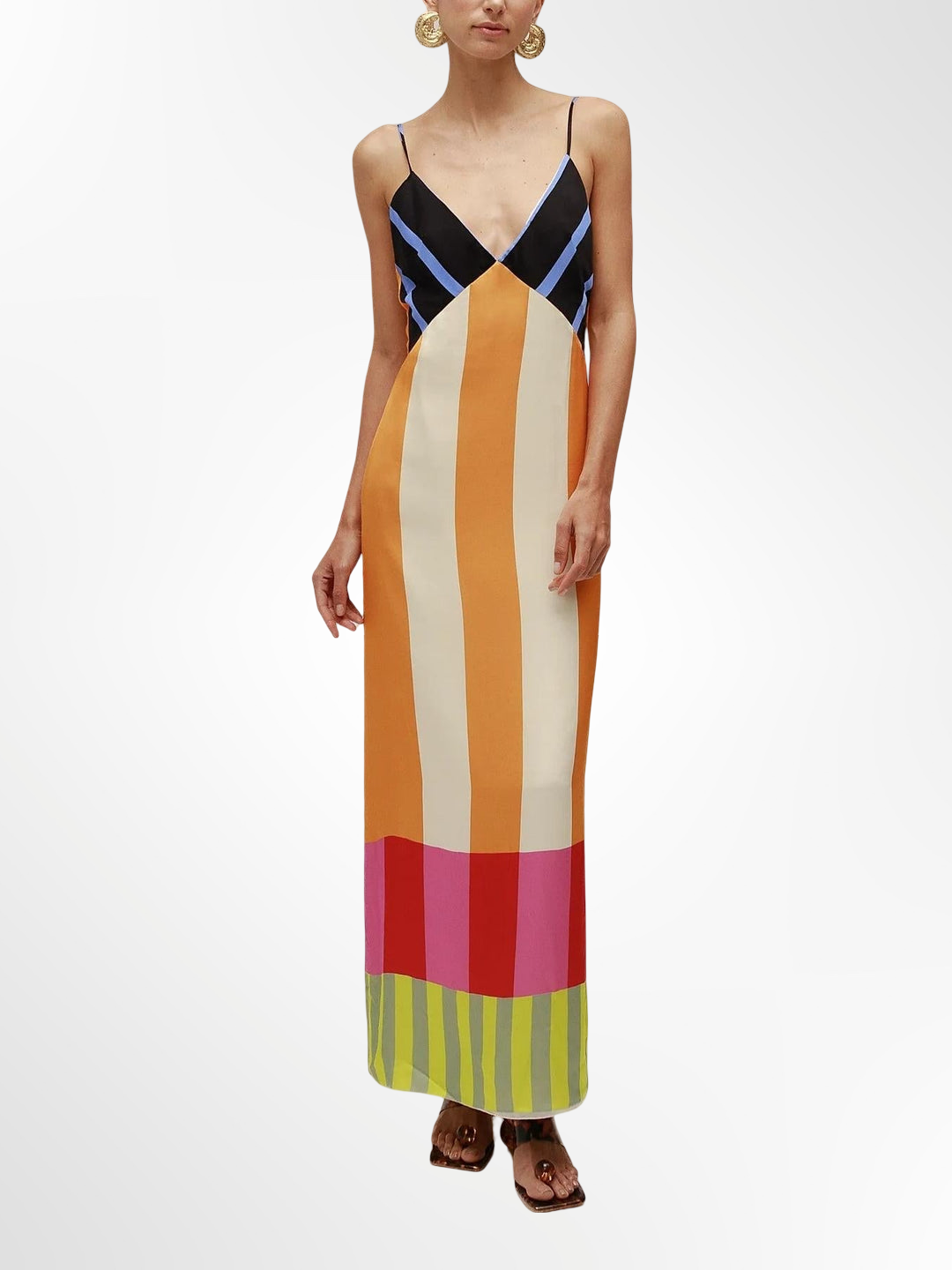 Elsa - Robe longue multicolore