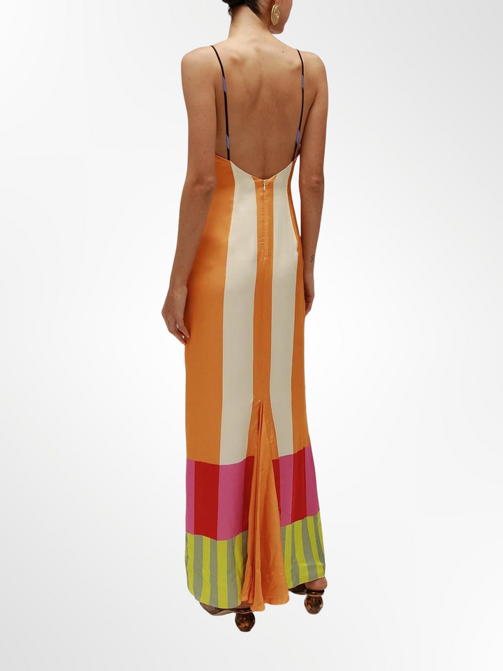 Elsa - Robe longue multicolore