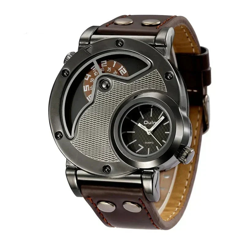 Montre Quartz Dual Time de Luxe™ Olsen & Olsen