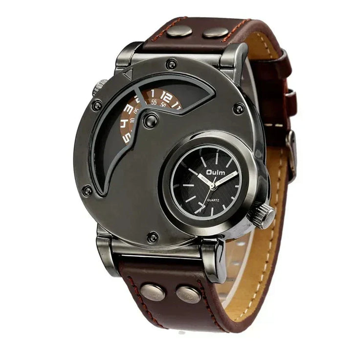 Montre Quartz Dual Time de Luxe™ Olsen & Olsen