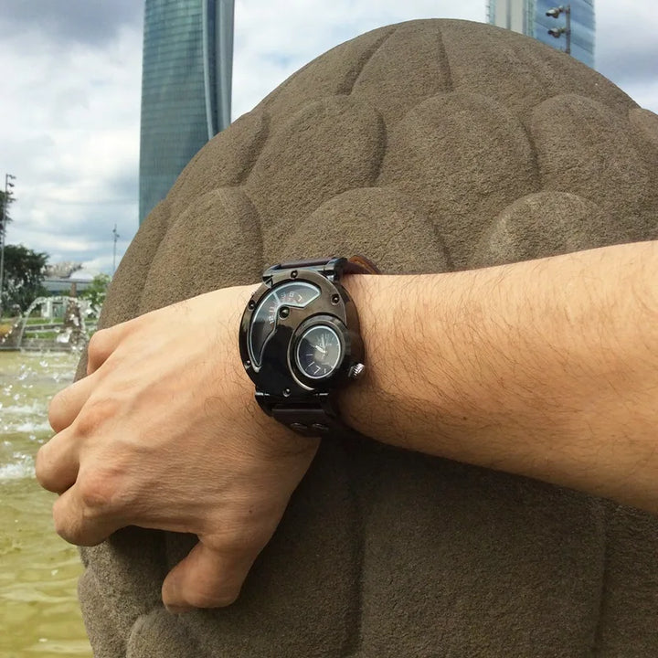 Montre Quartz Dual Time de Luxe™ Olsen & Olsen