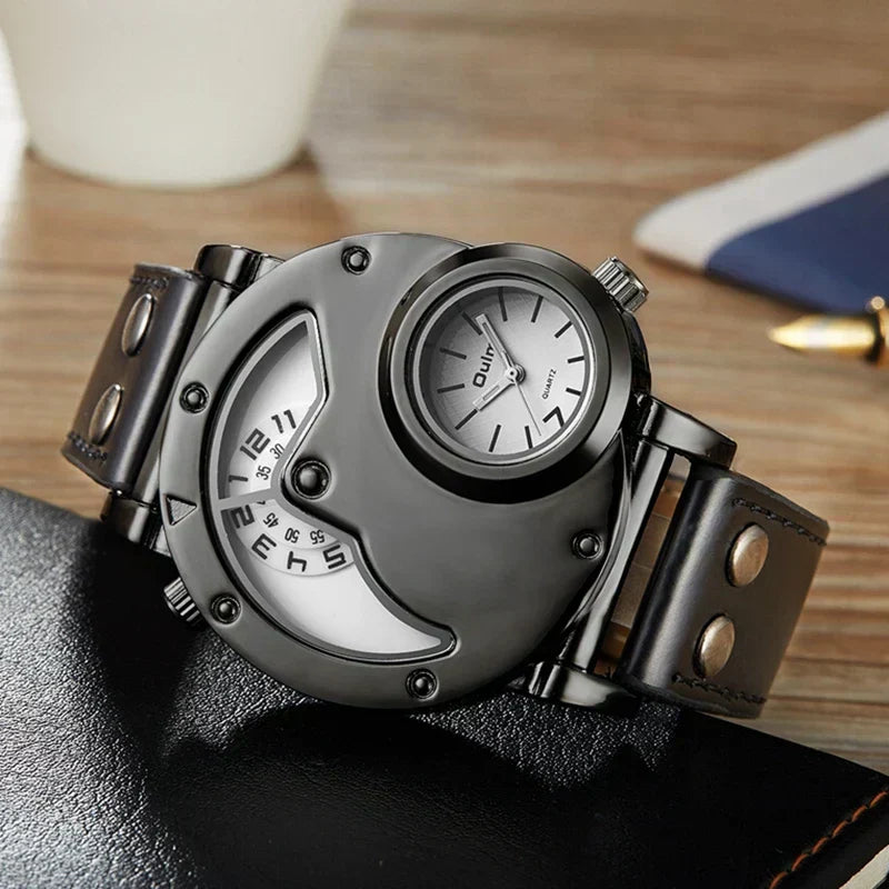 Montre Quartz Dual Time de Luxe™ Olsen & Olsen