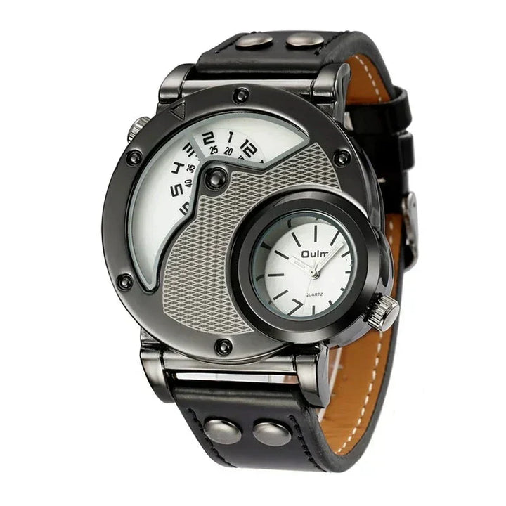 Montre Quartz Dual Time de Luxe™ Olsen & Olsen