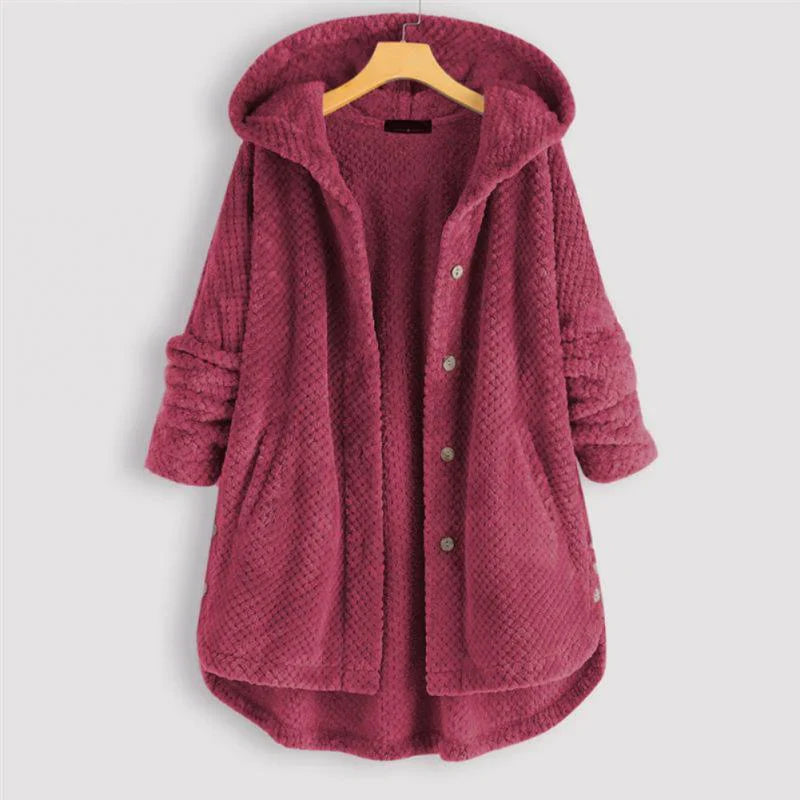 Elisa™ | Manteau côtelé à capuche