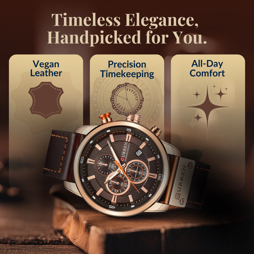 Montre élégante en quartz avec bracelet en cuir™ de Olsen & Olsen