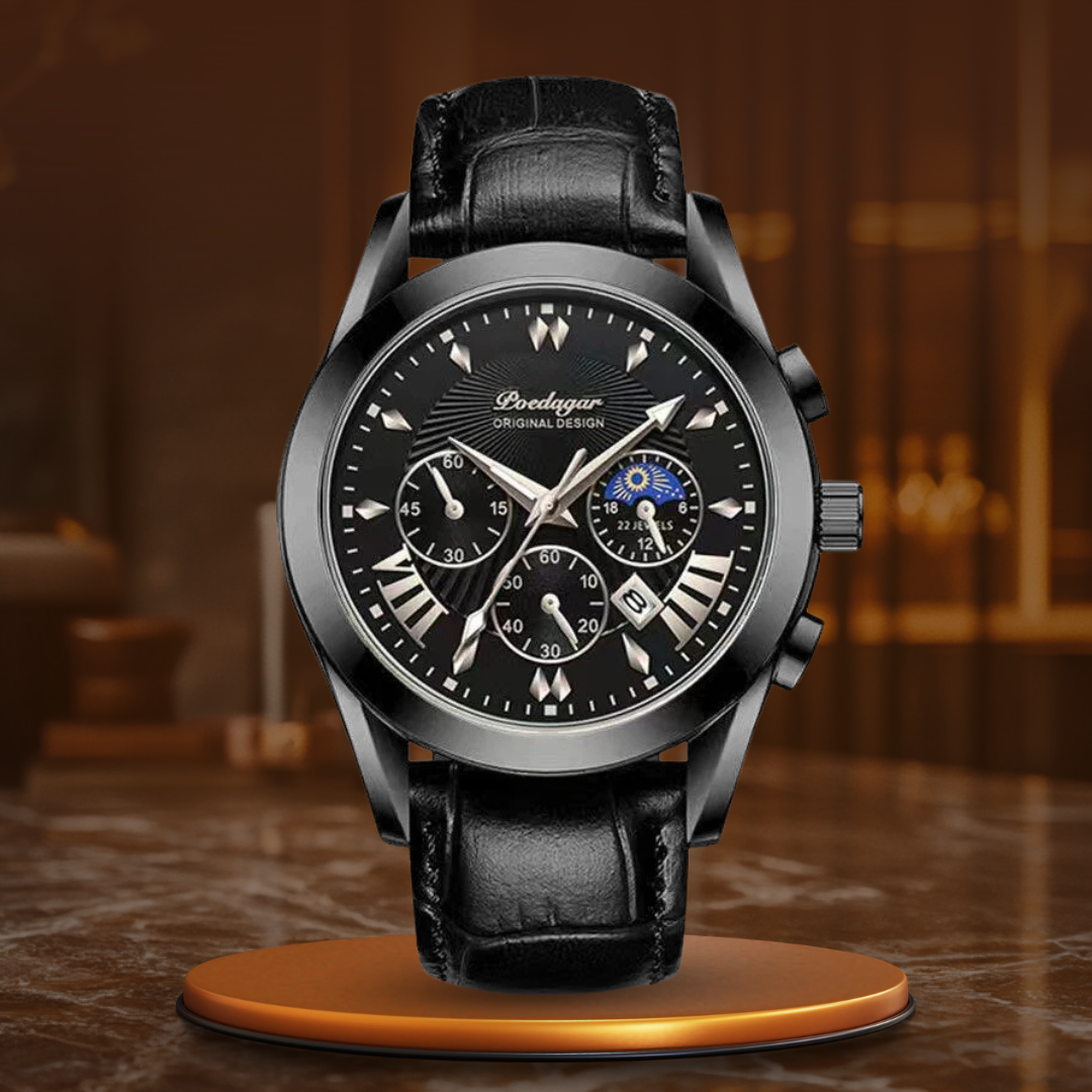 Montre de Luxe Élégante en Cuir™ - Olsen & Olsen