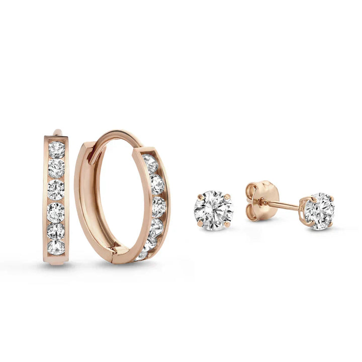 Ensemble de boucles d'oreilles en pierre Dara Brillane
